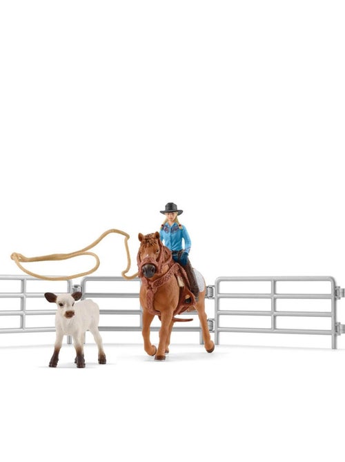 Figurines Farm World : Equipe de Cowboy et leurs lassos - Kiabi