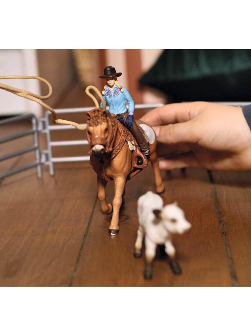 Figurines Farm World : Equipe de Cowboy et leurs lassos N/A - Kiabi