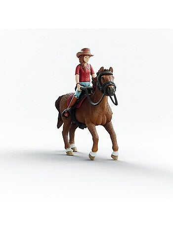 Figurines hannah et cayenne, schleich 42711 horse club, dès 4 ans