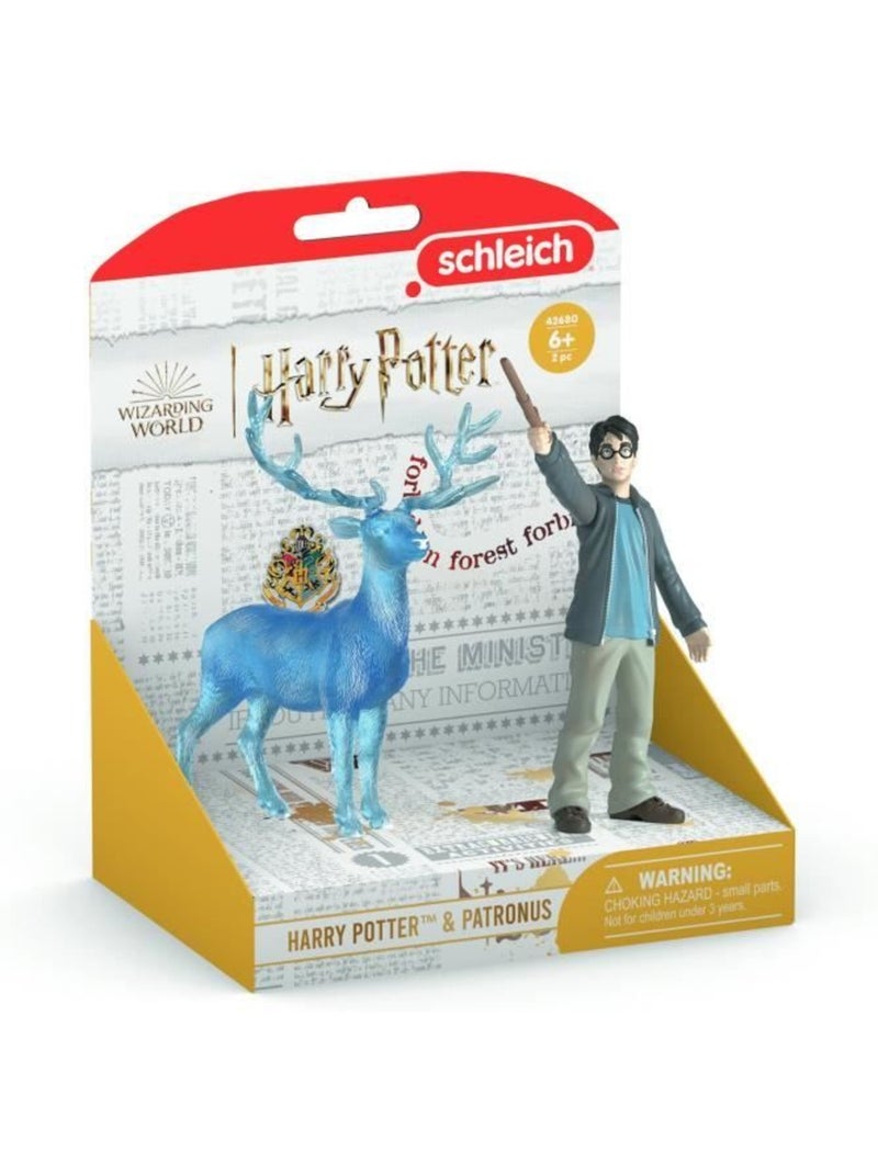 Figurines harry et son patronus, schleich 42680 harry potter®, pour enfant dès 6 ans Marron - Kiabi