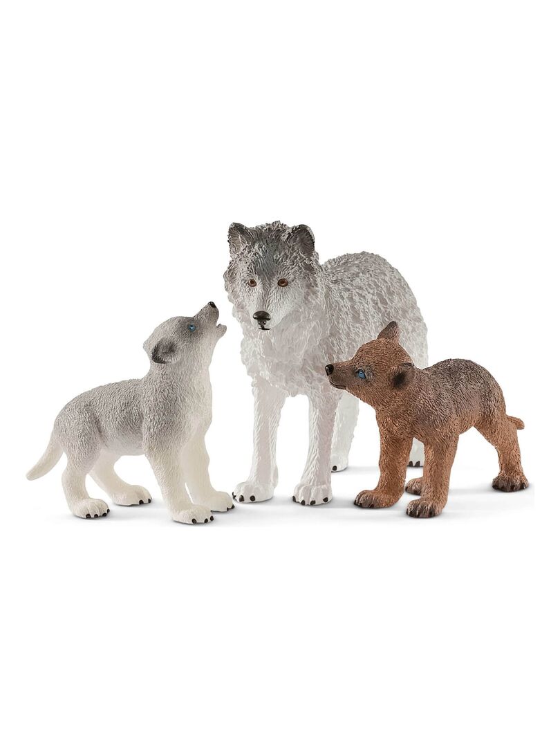 Figurines Maman loup avec louveteaux N/A - Kiabi