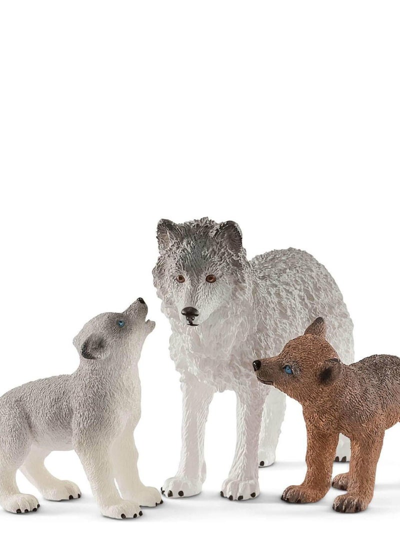 Figurines Maman loup avec louveteaux N/A - Kiabi