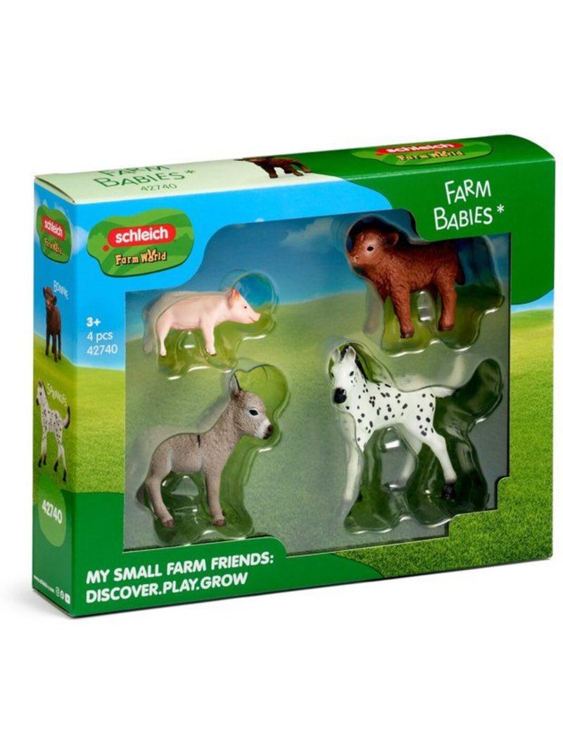 Figurines mes premiers bébé animaux de la ferme - schleich 42740 - gamme farm world Noir - Kiabi