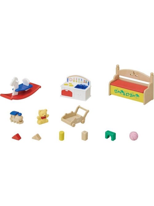 Figurines miniatures - sylvanian families - le coffre à jouets des bébés - Kiabi
