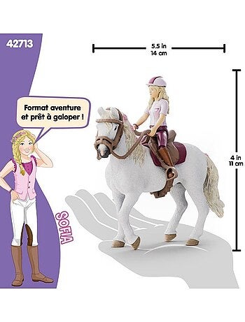 Figurines sofia et blossom, schleich 42713 horse club, dès 4 ans