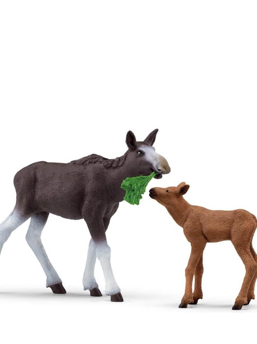 Figurines Wild Life :  Élan Femelle avec Veau - Kiabi