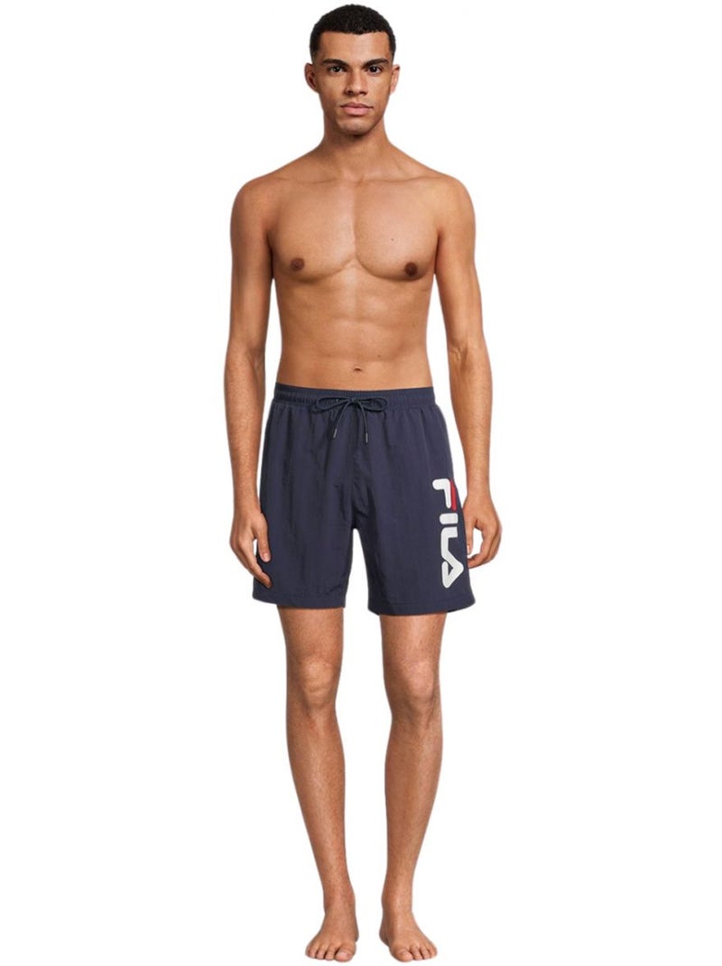 Fila - Short de bain motif/style logo Bleu marine - Kiabi