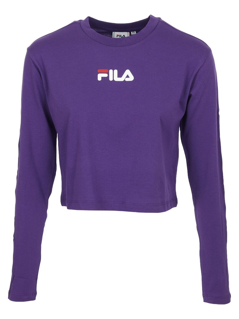 Fila Reva Cropped T-Shirt Violet - Kiabi