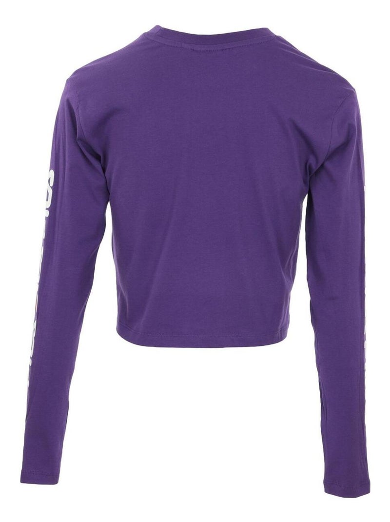 Fila Reva Cropped T-Shirt Violet - Kiabi