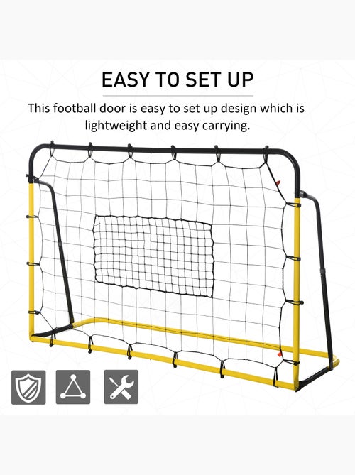 Filet de rebond de football angle réglable jaune noir - Kiabi