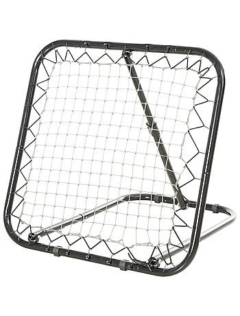 Filet de rebond de football pliable inclinable PE métal époxy noir