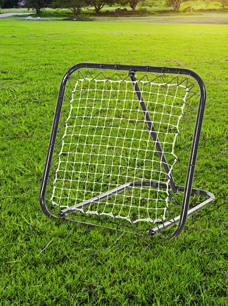 Filet de rebond de football pliable inclinable PE métal époxy noir Noir - Kiabi