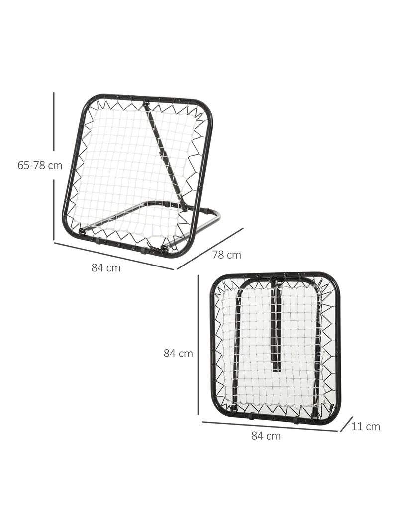Filet de rebond de football pliable inclinable PE métal époxy noir Noir - Kiabi