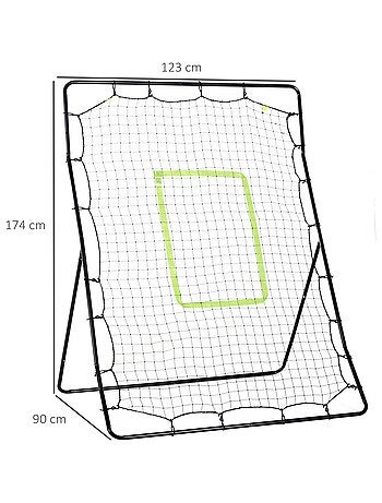 Filet de rebond football 123L x 90l x 174H cm