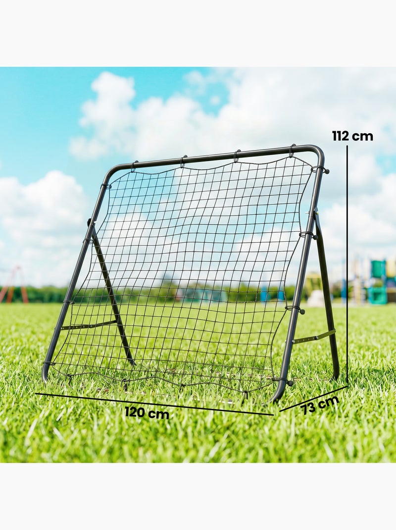 Filet de rebond football pliable réglable 5 angles Noir - Kiabi