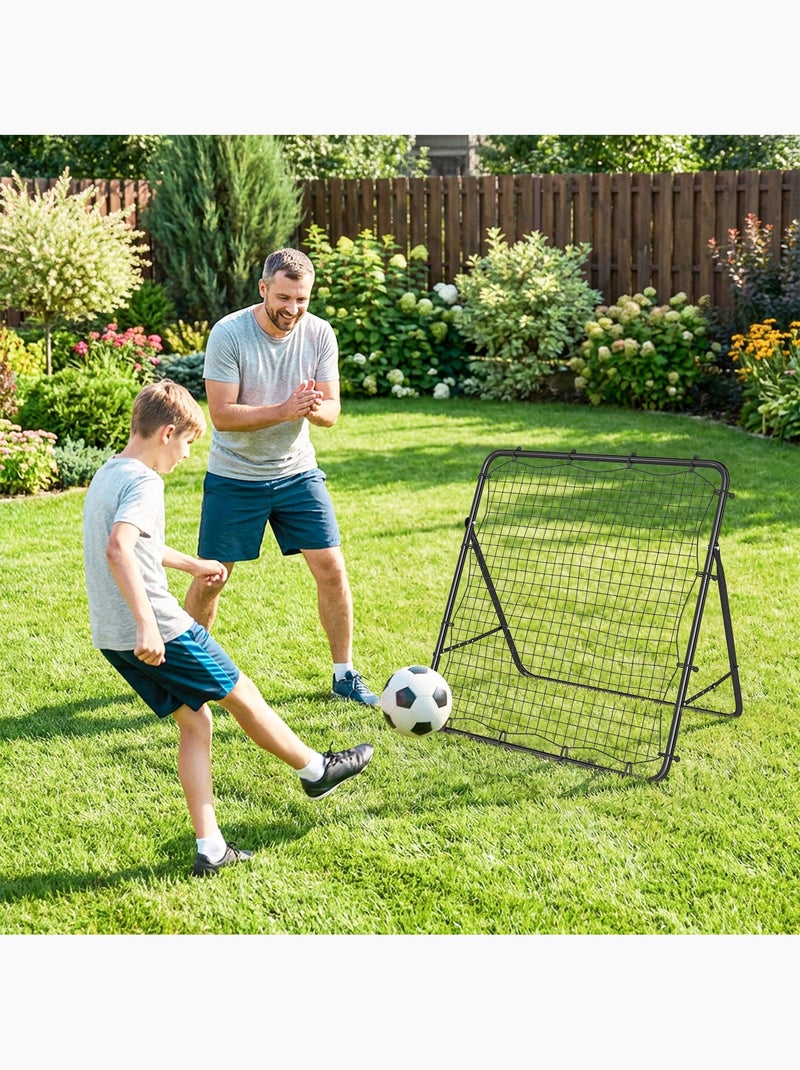 Filet de rebond football pliable réglable 5 angles Noir - Kiabi