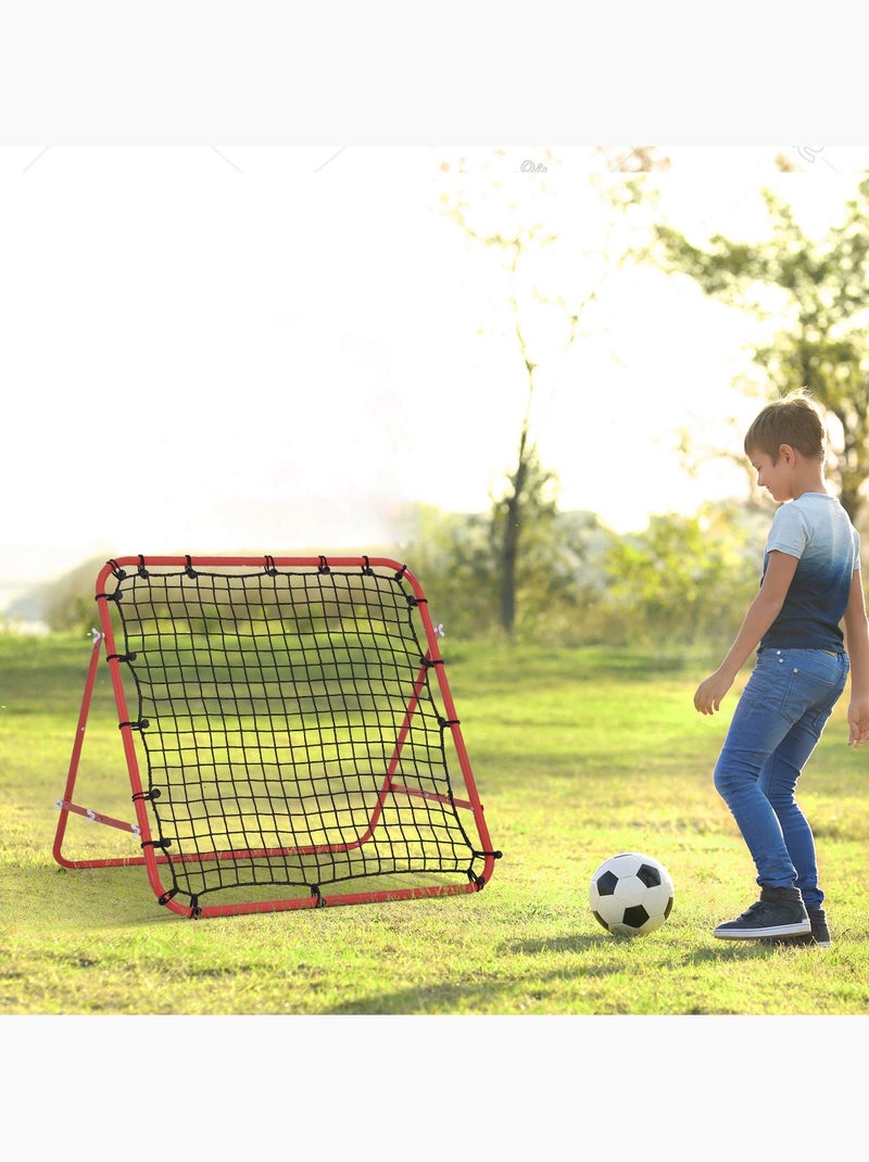 Filet de rebond pliable inclinaison réglable PE métal Rouge - Kiabi