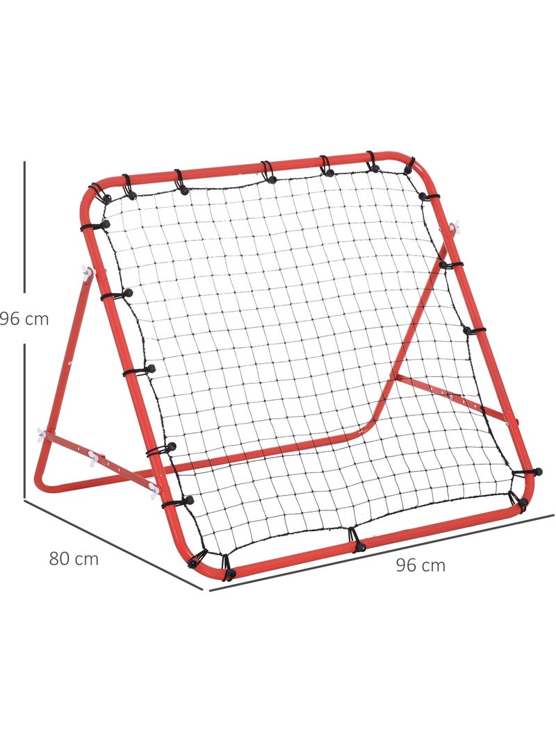 Filet de rebond pliable inclinaison réglable PE métal Rouge - Kiabi