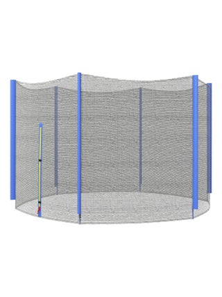 Filet de sécurité trampoline porte zipée Ø 244 cm 6 poteaux