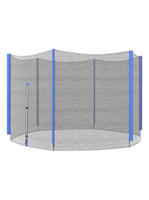 Filet de sécurité trampoline porte zipée Ø 244 cm 6 poteaux - Kiabi