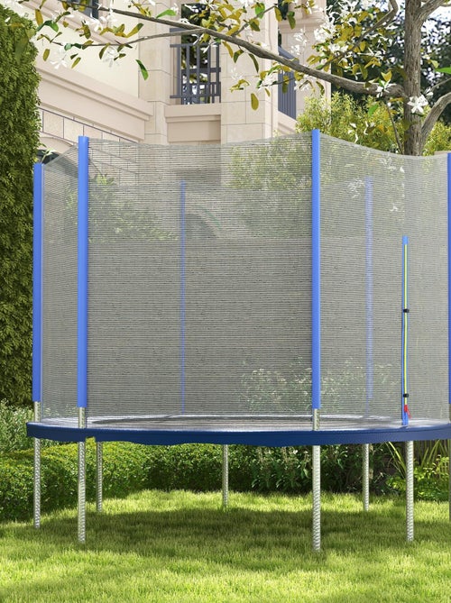Filet de sécurité trampoline porte zipée Ø 244 cm 6 poteaux - Kiabi