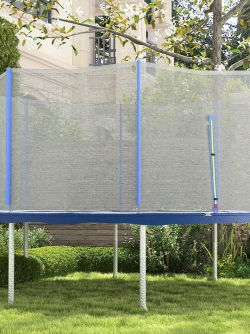 Filet de sécurité trampoline porte zipée Ø 366 cm 8 poteaux - Kiabi