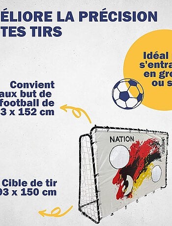 Filet de tir "Nation D" avec 2 trous de tir 193 x 150 cm
