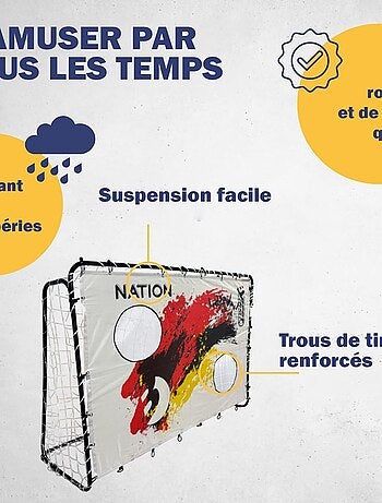 Filet de tir "Nation D" avec 2 trous de tir 193 x 150 cm