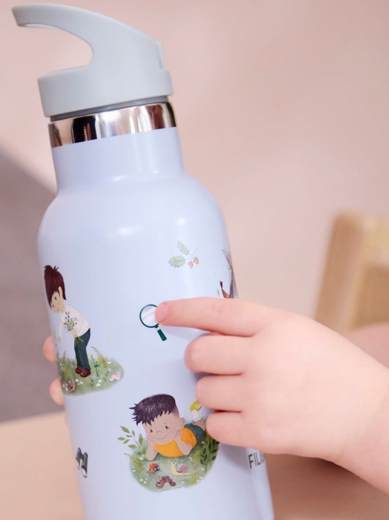 Filibabba - Gourde acier inoxydable Petits Explorateurs Bleu - Kiabi