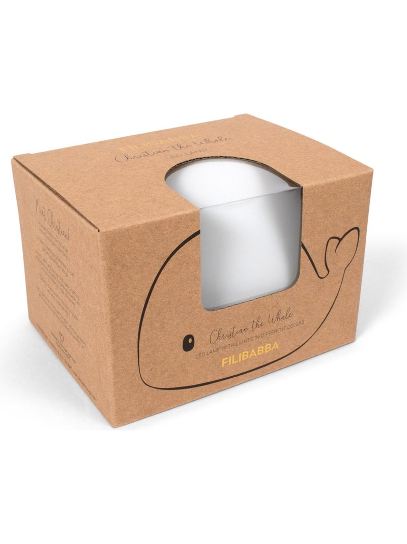 Filibabba - Mini veilleuse LED silicone Christian la baleine Blanc - Kiabi