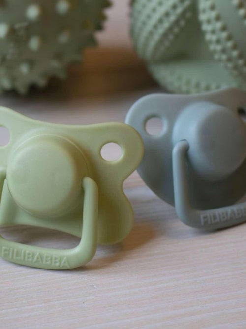 Filibabba | Lot de 2 sucettes anatomique en silicone 0-6m - Kiabi