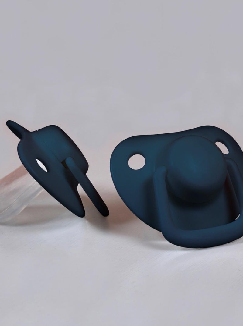 Filibabba | Lot de 2 sucettes anatomique en silicone 6 mois et + Bleu foncé - Kiabi