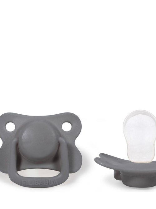 Filibabba | Lot de 2 sucettes anatomique en silicone 6 mois et + - Kiabi