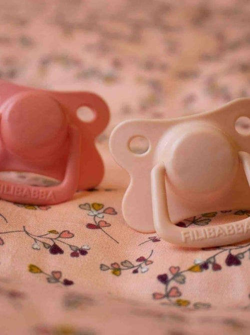 Filibabba | Lot de 2 sucettes anatomique en silicone 6 mois et + - Kiabi