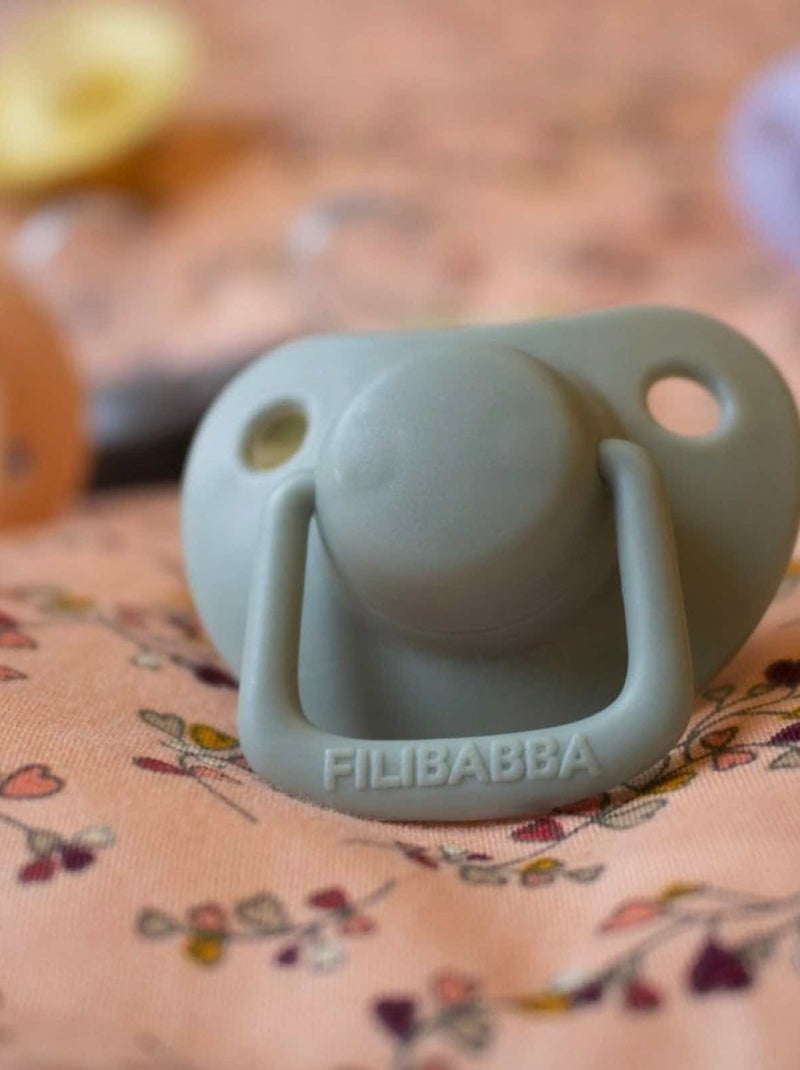Filibabba | Lot de 2 sucettes anatomique en silicone 6 mois et + Vert - Kiabi