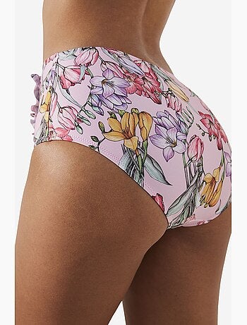 Filipa bas de bikini taille haute à imprimé floral penti