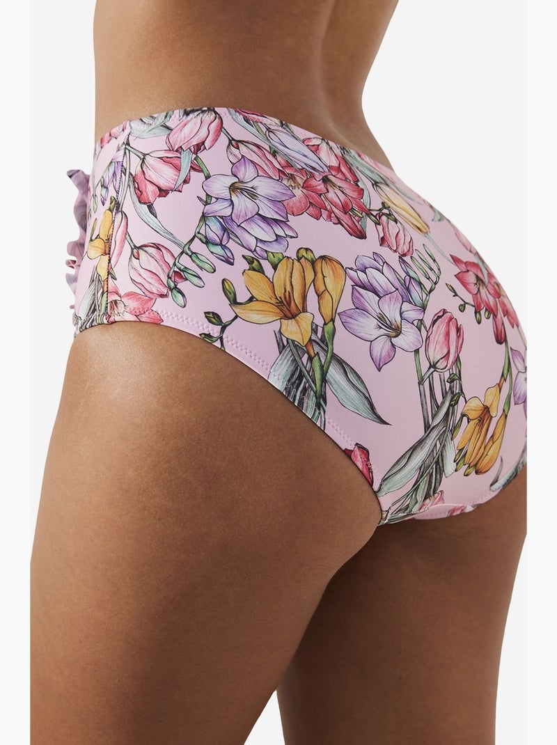 Filipa bas de bikini taille haute à imprimé floral penti Rose - Kiabi