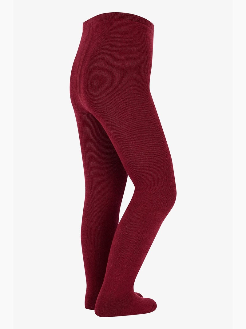 Fille pretty basic towel collant penti Rouge bordeaux - Kiabi