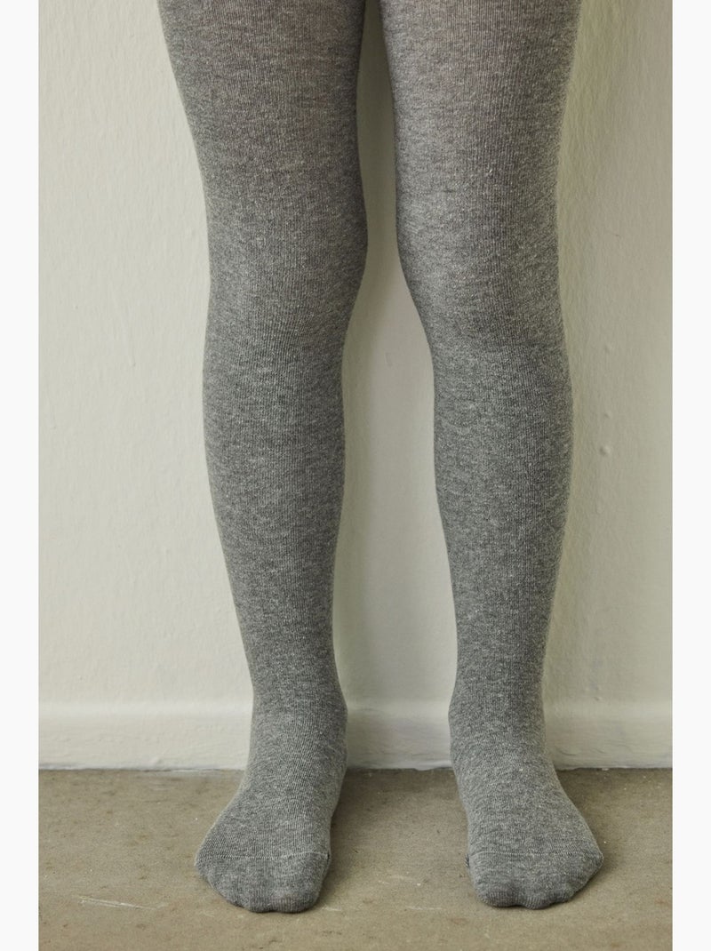 Fille pretty koton collant penti Gris - Kiabi