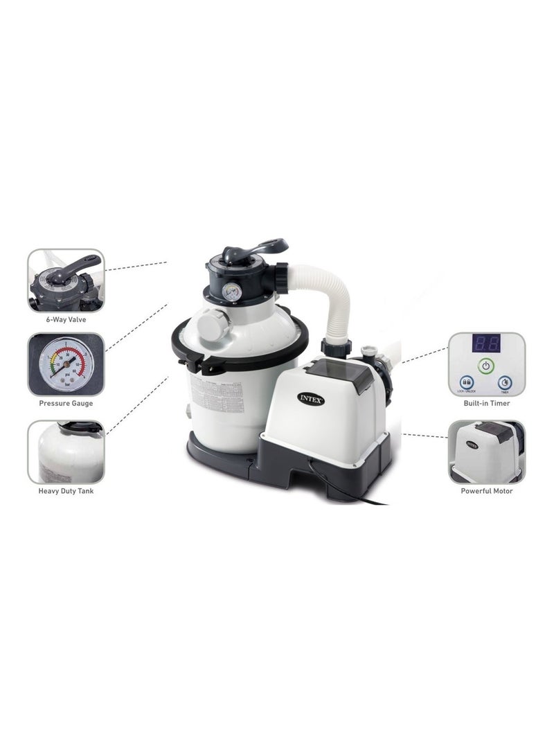 Filtration de piscines - Filtre à Sable 4.500 l/h Blanc - Kiabi