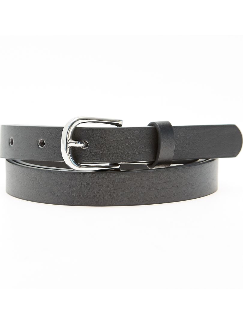 Fine ceinture noir - Kiabi