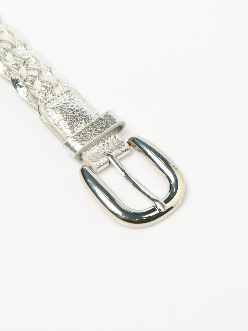 Fine ceinture tressée ajustable - AFIBEL Argenté - Kiabi