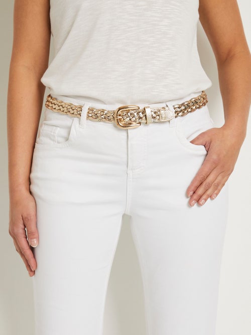 Fine ceinture tressée ajustable - AFIBEL - Kiabi
