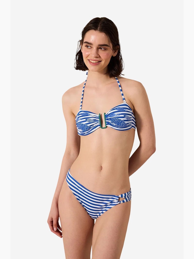 Finny haut de bikini bandeau penti Blanc Bleu - Kiabi