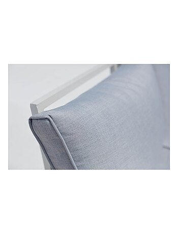 FIRA Salon de jardin bas 5 places en aluminium gris foncé