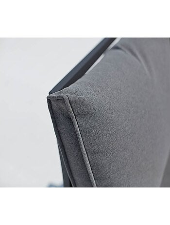 FIRA Salon de jardin bas 5 places en aluminium gris foncé