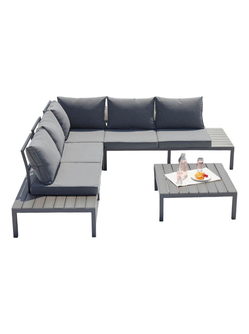 Fira, salon de jardin en aluminium Gris foncé Gris - Kiabi