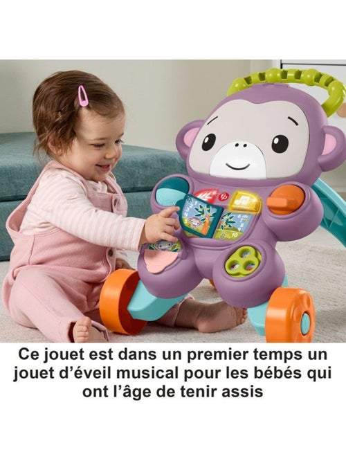 Fisher-price - mon trotteur singe violet - musique, lumières et activités - fisher-price - jgw90 - Kiabi