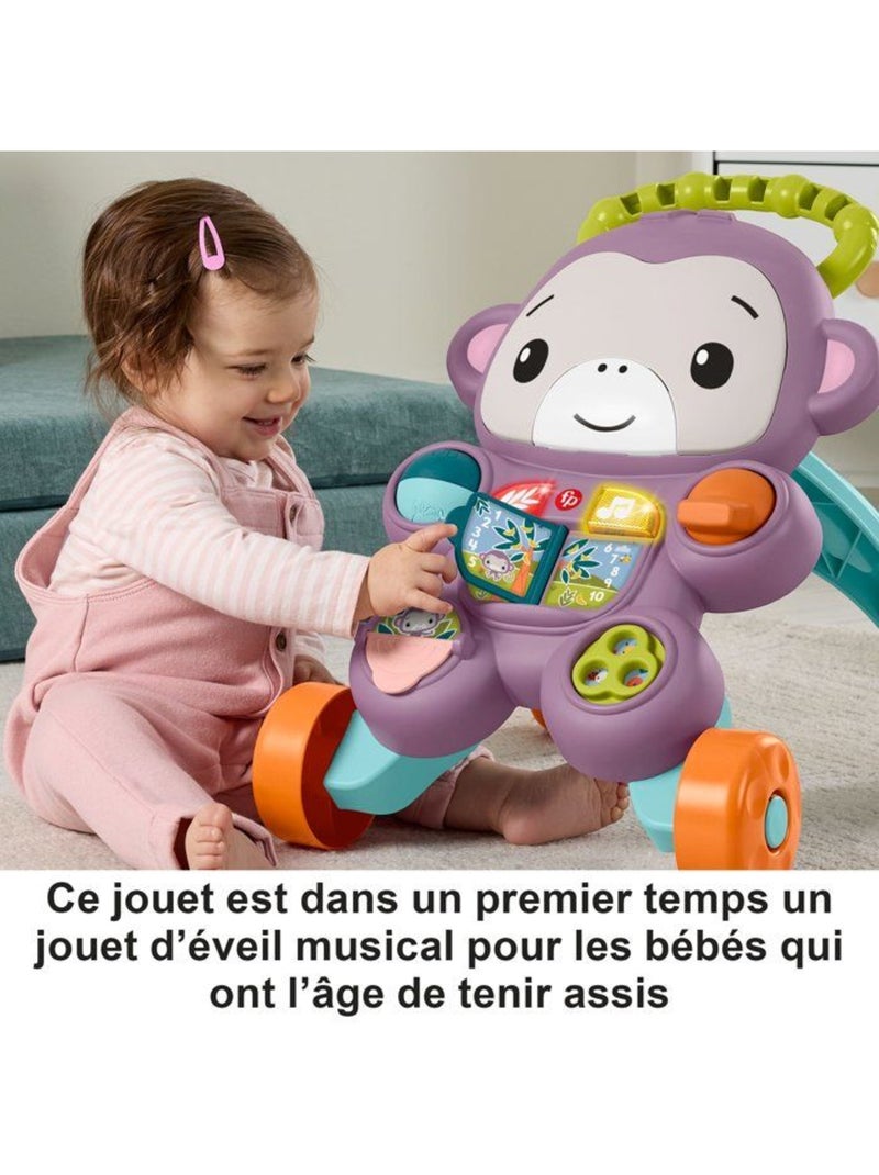 Fisher-price - mon trotteur singe violet - musique, lumières et activités - fisher-price - jgw90 Violet - Kiabi