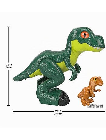 Fisher-price imaginext jurassic world - grande figurine de dinosaure t-rex xl